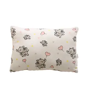 Fluffy baby pillow pink elephant printed pillow cover pearl velvet bed pillows