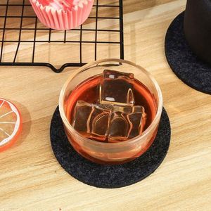 Factory Price High Quality <b>Felt</b> Coaster Durable Material Easy-Cleaning <b>Felt</b> Round Coaster Set - Product Image 3