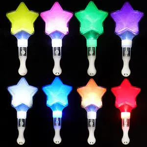 Promotional Business Gifts Custom Holiday Party Led Stick Love Star Flashing Led Light Up Toys Wedding Bar