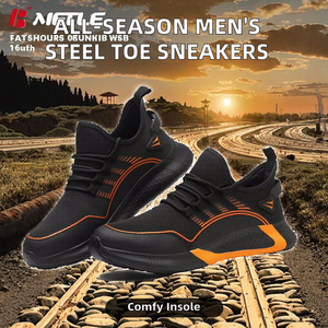 Zapatos de Seguridad de Trabajo con Punta Reforzada para Hombre, Estilo Deportivo, Personalizables, con Cuatro Puntas de Acero, para Uso en Fábrica en Verano - Product Image 3