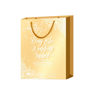 10239 <b>Gold</b> Foil <b>Wedding</b> Gift <b>Bag</b> Large Size Elegant Design <b>For</b> <b>Wedding</b> Party Favors - Product Image 1
