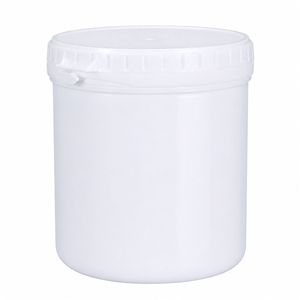 <span class=keywords><strong>Ember</strong></span> Plastik Bulat Putih Food Grade 300ml 500ml 1L, Mulut Lebar, Tertutup Rapat, Wadah Bumbu, Saus, Masker, Bubuk - Product Image 1