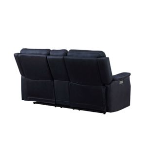 DB Tailored Power Console Loveseat Set Lujosa Funda de cuero sintético con asientos en forma Reposacabezas Reposapiés y almacenamiento oculto - Product Image 5