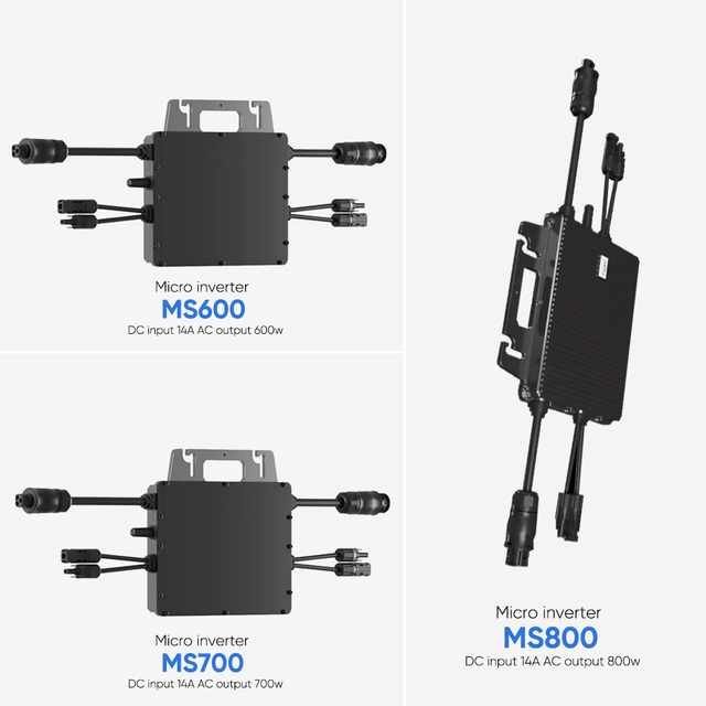 Germany Warehouse Tsun TSOL-M800 On-grid Easy Install Solar Microinverter 600w 800w 1200w Mini Inverter Balcony Solar System
