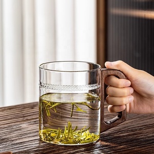 Tazas de Té de Vidrio <span class=keywords><strong>con</strong></span> Filtro en Forma de Media Luna, de Gran Capacidad, Transparentes, para Beber Té Verde <span class=keywords><strong>Chino</strong></span>, <span class=keywords><strong>con</strong></span> Tapa - Product Image 5