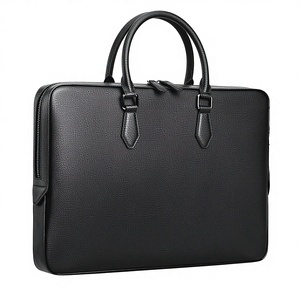 Rub International Genuine Leather Men's Business Laptop Soft Bag with Zipper Closure - Product Image 3