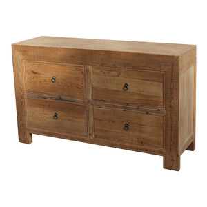 خزانة جانبية من خشب الدردار الصلب على الطراز الآسيوي الصيني، أثاث غرفة المعيشة، خزائن عتيقة من الدردار الطبيعي القديم - Product Image 5