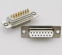 Connecteur D-SUB à broches pour voiture Db DB 9 15 25 37 2/3 Row Weldering Wire Socket Solid Terminal Gold-plated