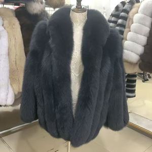 महिला लोमड़ी फर कोट सर्दियों गर्म ओवरकोट थोक वास्तविक फर कोट महिलाओं मोटी फर कोट - Product Image 4