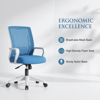 Chaise d'ordinateur moderne en acier AOR - Chaise pivotante pour bureau à domicile et dortoir avec dossier réglable pour étudiants et usage en conférence