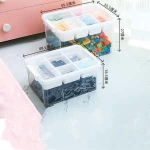 Bacs de rangement de compartiment de boîte de rangement d'organisateur en plastique Transparent pour le stockage d'articles divers de bureau d'organisation de vêtements de garde-robe - Product Image 4