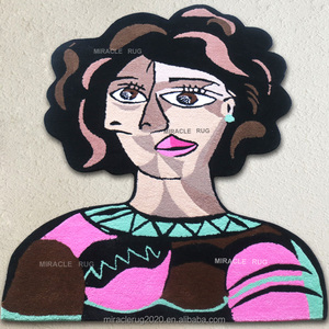 Phong Cách Khác Nhau Hiện Đại Trừu Tượng Chân Dung Thảm Tùy Chỉnh Handmade Khu Vực Thảm Phòng Khách Chơi Game Thảm - Product Image 3