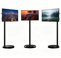 All-in-One Freistehender Mobiler Touch-Smart-TV Drehbarer Bodenständer Kabelloses Screen Mirroring Live-Stream Heim-Display Schwarz 60Hz