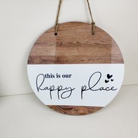 Panneau de fermeture ouverte de porte en MDF rond de 30cm pour sublimation Panneau décoratif en bois personnalisé et populaire