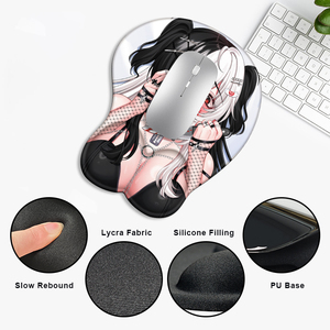 Anime 3D Customizable Silicone Rubber Mouse Pad with Wrist Rest Cute Sexy Girl Design for Office in Stock - Product Image 4