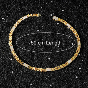 Collar de Cadena Geométrica con Diseño Simple, Estilo Hiphop, Chapado en Oro, para Hombre, Joyería de Moda para Regalo, Venta Caliente 2026 - Product Image 3
