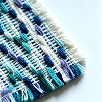 Sous-verre en jacquard tissé à la main, coloré, rayé, avec franges, style bohème, absorbant, pour protéger la table