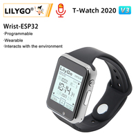 LILYGO TTGO T-Watch 2020 V3 470mAh ESP32 DIY Montre de développement programmable avec microphone et capteur infrarouge pour Arduin