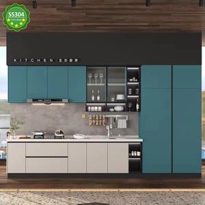 Gabinete de cocina de acero inoxidable personalizado, armario de cocina antibacteriano y a prueba de moho, aparador con <span class=keywords><strong>sentido</strong></span> de tecnología - Product Image 2