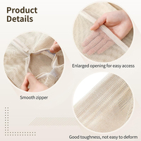 Sacs de tri pour linge en coton 100 %, housses de couette et vêtements ; Sacs à linge anti-emmêlement pour sous-vêtements ; Sacs en maille de coton