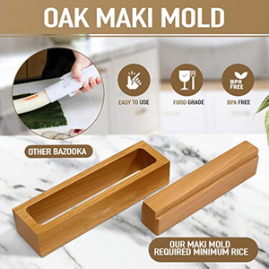 Kit de fabrication de sushis en bambou pour débutants Kit de rouleau à <span class=keywords><strong>sushi</strong></span> 15 pièces Tapis à <span class=keywords><strong>sushi</strong></span> en bambou massif et fleur de cerisier gravée pour la cuisine - Product Image 3