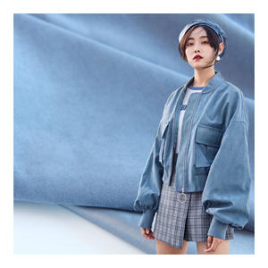 निजी लेबल तैयार स्टॉक वाटरप्रूफ नरम लोचदार नकली सूक्ष्म फाइबर बुना हुआ सादा मखमली मोस कपड़े - Product Image 4