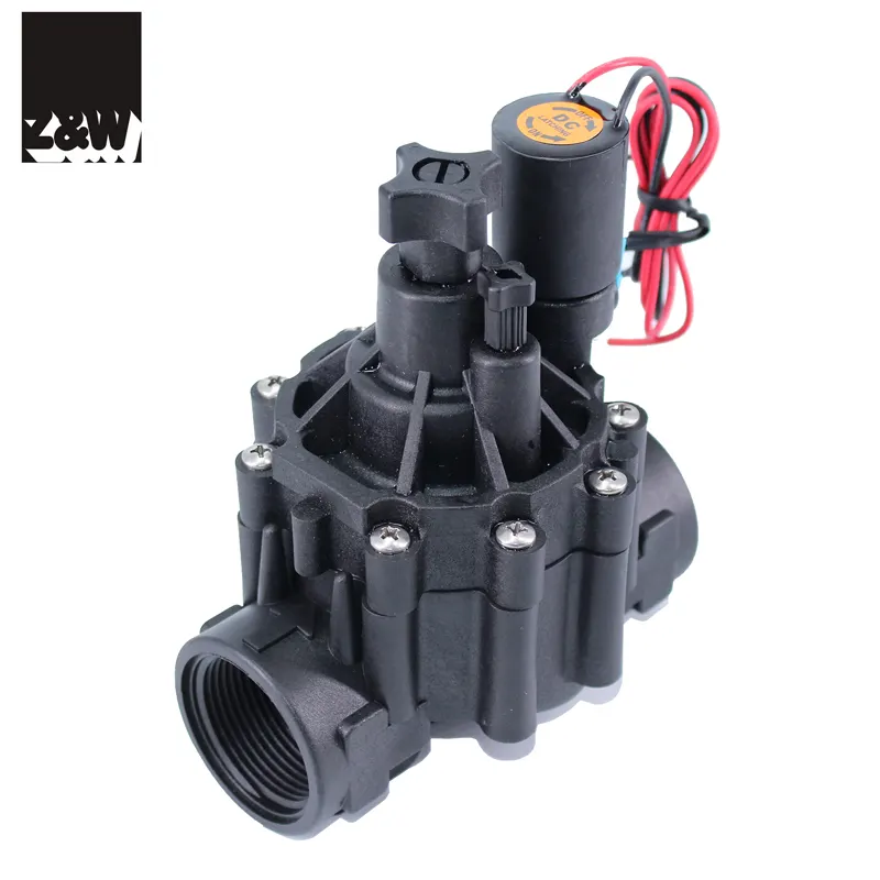 Válvula Solenoide magnética de nailon, 121DH, 1-1/4 ", para riego eléctrico, control de flujo de paisaje, piloto hidráulico, 1,2 pulgadas, con cierre de CA y CC