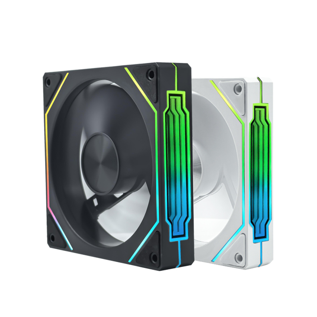 New Design CD Style 120mm ARGB Aluminum Heatsink Computer Case Fan Gaming Low Noise 3Pin/4Pin PWM