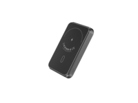 Batterie externe portable 10000mAh PD à charge rapide, magnétique, sans fil, 20W, avec support, écran LED, technologie GaN et câble