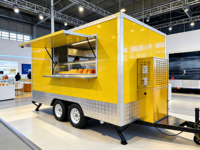 SANSHELL FS300 Remorque de camion de restauration mobile multifonctionnelle en acier inoxydable avec alimentation intégrée et caractéristiques anti-rouille pour la vente de snacks