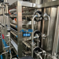 Système de traitement d'eau RO en FRP commercial 100 LPH pour la production de cosmétiques, de détergents et d'aliments