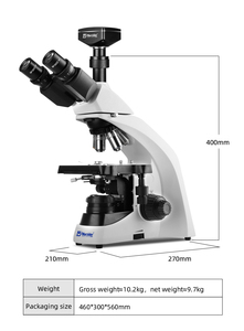 Microscope biologique trinoculaire orthographique MSD701-1000 avec microscope de 10 millions de pixels - Product Image 2