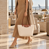 Sac à bandoulière chic pour femme en cuir PU résistant à l'eau avec doublure en polyester et fermeture éclair, idéal pour les trajets quotidiens, le bureau et les rendez-vous