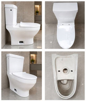WC monobloc à chasse siphonique, à poser au sol, pour salle de bain, sanitaires