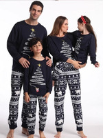 Pyjamas de Noël personnalisés en coton pour toute la famille, tenues assorties pour les fêtes à la maison, style UE/US, dropshipping, POD, MOQ 1 pièce