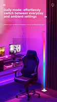Lampe de sol intelligente RGB à LED, activée par le son, pour salle de jeux, chambre à coucher, coin, lumière rythmique musicale