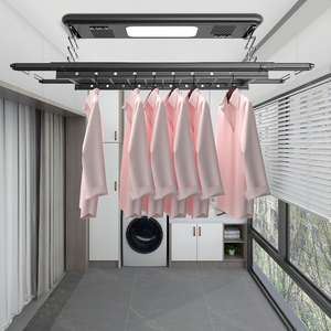 Intelligent Voice Remote Control Foldable Lifting Balcony Bathroom Aluminum Alloy Electronic Electric Drying Rack - Product Image 5