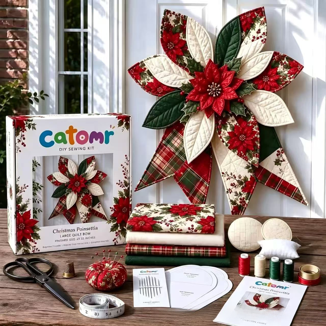 Multicolor Patchwork Bow-Flowers
