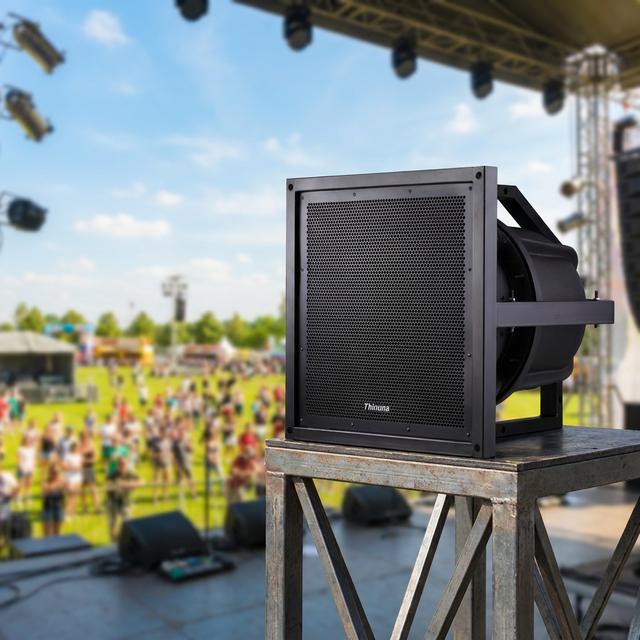 Thinuna MHS-15.2T 15" Coaxial Long Throw Horn Speaker IP66 Weatherproof 700W Professional Stadium Loudspeaker for Outdoor Arena
