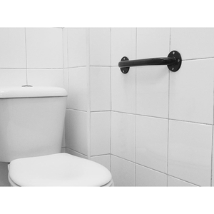 Barre d'appui pour salle de bain 30 cm (x2 pièces), Poignée de sécurité pour salle de bain, Barre de soutien noire pour salle de bain PEPE P30007 - Product Image 6