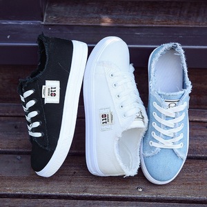 Zapatos informales <span class=keywords><strong>de</strong></span> lona con cordones <span class=keywords><strong>para</strong></span> <span class=keywords><strong>mujer</strong></span>, zapatillas planas vulcanizadas blancas <span class=keywords><strong>para</strong></span> <span class=keywords><strong>tenis</strong></span> <span class=keywords><strong>de</strong></span> verano, <span class=keywords><strong>2022</strong></span> - Product Image 5