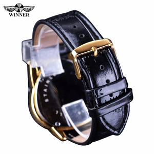 Reloj de pulsera de lujo para <span class=keywords><strong>hombre</strong></span>, nuevo modelo <span class=keywords><strong>2022</strong></span>, estilo Steampunk, con movimiento mecánico automático de esqueleto triangular dorado. - Product Image 6