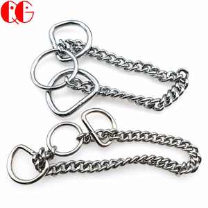 Cadena de Metal con Anillo en D para Mascotas, Cadena de Collar de Acero Inoxidable, Ajustable, Reflectante, Antiescape, No Tirones, Cachorros, Entrenamiento - Product Image 6