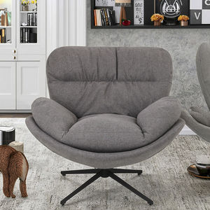 北欧風高級一人掛けソファチェア、リビングルーム用ファブリックスポンジ製大人用リクライニングソファ - Product Image 1