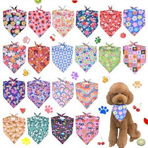 Bandana Floral Triangular Popular para Cães de Primavera e Verão, Lenço para Cães, Toalha para Baba, Suprimentos para Animais de Estimação, Babador para Cães, Atacado - Product Image 1