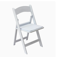 Chaise pliante en plastique blanc, portable, empilable, imperméable, pour jardin, pelouse, mariage, extérieur