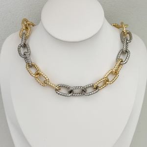 新入荷 エクストリームヒップホップ 厚いリンクチェーンネックレス スタイル ラグジュアリーファッション ゴールド シルバー スレッド ダブルリングリンク レディース メンズ - Product Image 3