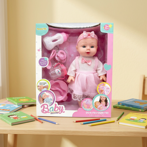 Muñeca de Voz Clásica de Lujo de 27 cm con Tazón, Cucharas, Chupete y Biberón para Niños en Edad Preescolar, Juego de Imitación de Alimentación - Product Image 1