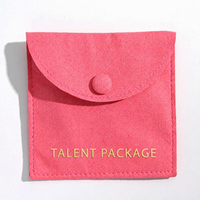 Sac à rabat en cuir microfibre véritable de luxe, logo personnalisé en relief, pochette organisatrice de bijoux