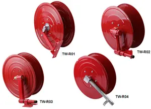 Прочная катушка для пожарного шланга с распылительной насадкой, надежное противопожарное решение для промышленного использования